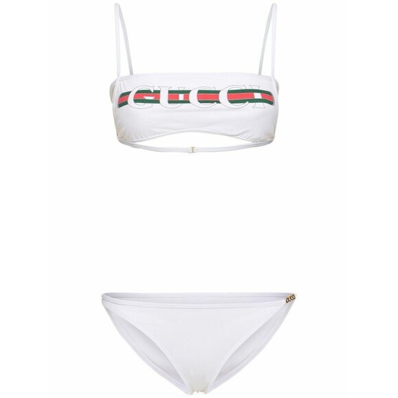 NWT GUCCI Sparkling Swimwear Swimsuit Jersey Bikini Set SZ L 100% Authentic - Picture 1 of 11